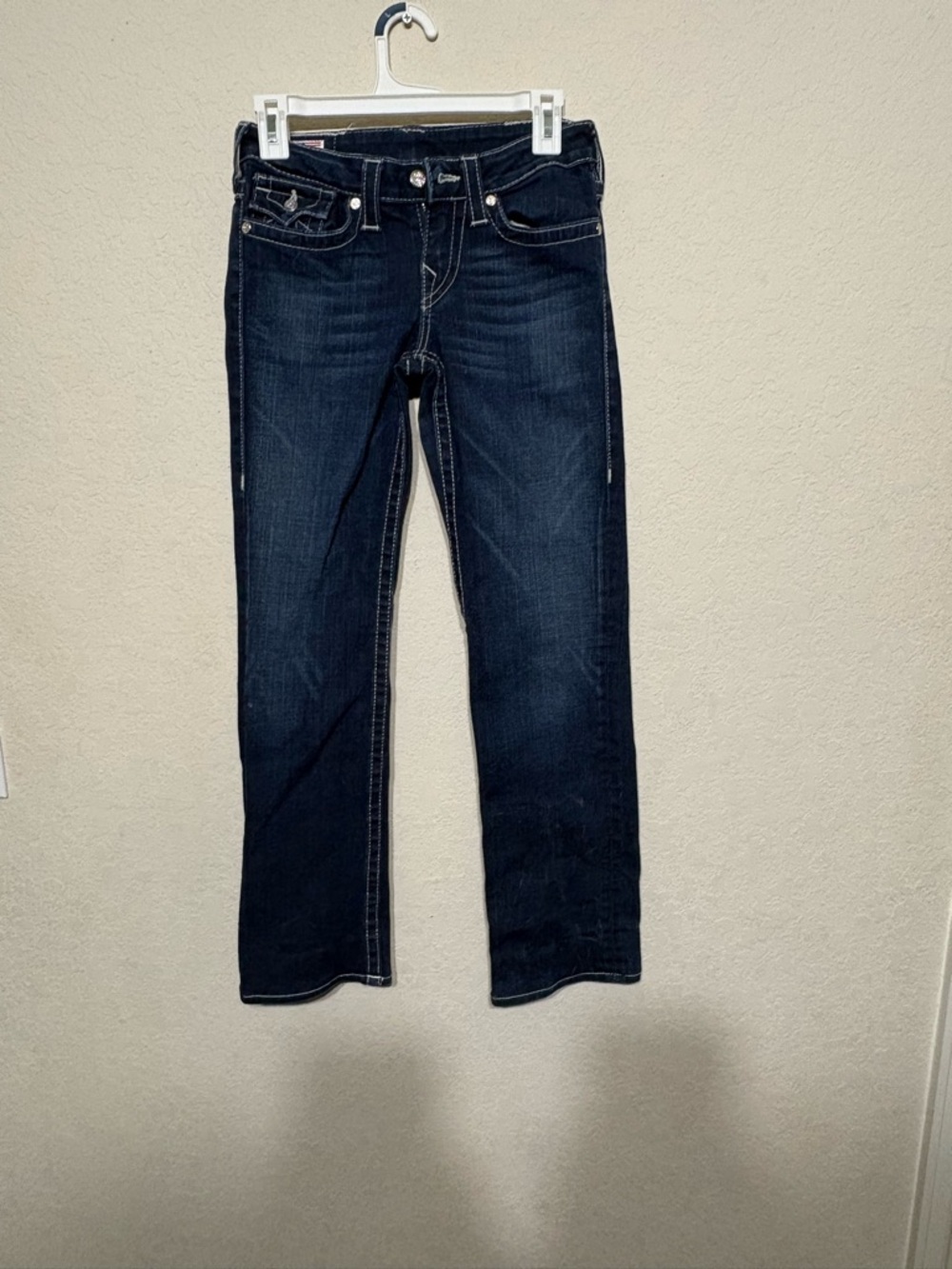 True Religion Dark Indigo Straight-Leg Jeans 28x29